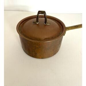Vintage Paul Revere Signature 1801 Copper 1.5 Qt Pot Saucepan Lid, 5 1/4" Dia